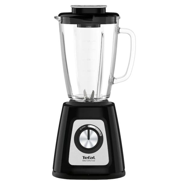Блендер Tefal BL438831 Blendforce 2 Glass – 800W, стъклена кана 1.75L, Powelix остриета, мелачка + чопър