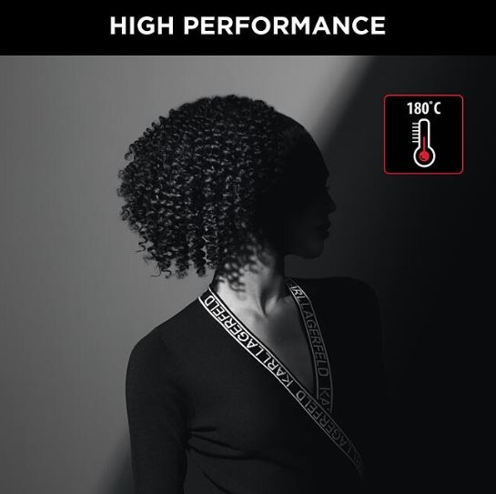 Маша Rowenta CF311LF0 Karl Lagerfeld – 10 mm тънък цилиндър, Keratin & Shine, 180°C, 30 сек нагряване