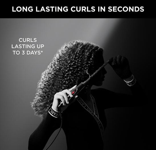 Маша Rowenta CF311LF0 Karl Lagerfeld – 10 mm тънък цилиндър, Keratin & Shine, 180°C, 30 сек нагряване