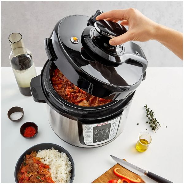 Мултикукър Tefal CY505EE0 Fast & Eco Pack – 6L, 25 програми, тенджера под налягане, сферична купа