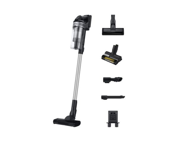 Samsung Jet 65 VS15A60AGR5/GE – Безжична прахосмукачка 150W, Digital Inverter мотор, Jet Fit четка, 40 мин работа, 0.8L, Silver/Chrometal