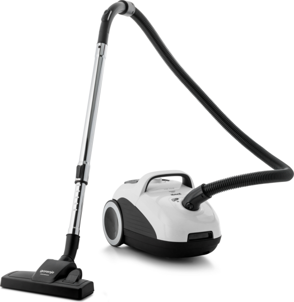 Прахосмукачка Gorenje VCE21G4EW с торба – 750 W, 3 L, HEPA филтър, телескопична тръба