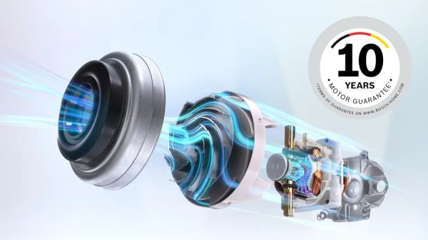 Прахосмукачка Bosch BGBS2LB1 с торба – 600 W, 3.5 L, телескопична тръба, хигиеничен филтър-система, черен