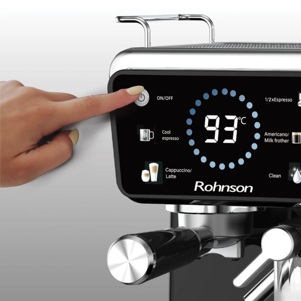 Кафемашина Rohnson R-98082 Hot&Cold Barista Dual – 20 bar, 1350 W, горещо и студено еспресо, автоматична пяна