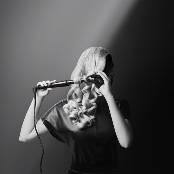 Маша за коса Rowenta x KARL LAGERFELD CF324LF0 – конусовидна конична маша за къдрене, регулируема 120-200 °C, Keratin & Glow покритие