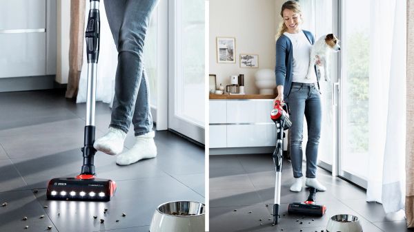 Прахосмукачка Bosch Unlimited 7 ProAnimal BBS711ANM – безжична 2 в 1, 18 V, до 40 мин, циклонна, AllFloor ProAnimal четка с LED