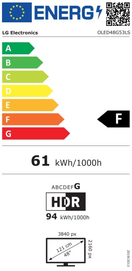 Телевизор LG OLED48G53LS, 48" UHD OLED evo, 4K (3840 x 2160), DVB-C/T2/S2, Full Cinema Screnn, Alpha 11 AI 4K, 120Hz Native (VRR 144Hz), ThinQ AI, HDR10, VRR, NVIDIA G-SYNC, AMD FreeSync, Dolby Vision, Dolby Atmos, Wi-Fi 6, Bluetooth, HDMI, USB, Airplay 2