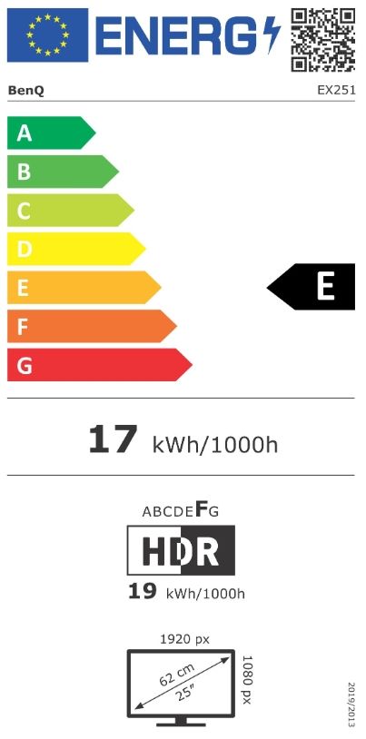 Монитор BenQ EX251, 25” FHD BenQ 220Hz MOBIUZ Gaming Monitor, EX251 WHITE
