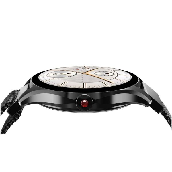 Часовник HiFuture Aura2 Black, 1.32" AMOLED, Powered by Dual Core, Metallic Frame, Bluetooth Call, 3D User Interface, 1ATM Waterproof, 24/7 True Heart Rate & Blood Oxygen Sensor, 100+ Sports Mode, Up to 7 days daily use, Extra Silicone Strap inbox