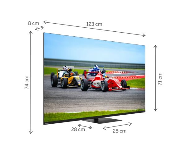 Телевизор Thomson Smart QLED Pro TV 55"; Google TV; 3840 x 2160 (4K UHD), DLED, 144 Hz, DVB-T/T2/C/S/S2, HDR10, Wi-Fi, Bluetooth, LAN, HDMI 4 (2.1), USB 2 (2.0) + 1 (3.0), Central Swivel Stand, Black