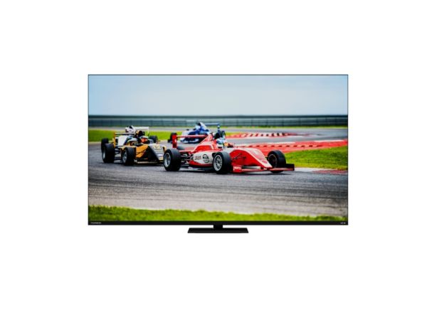 Телевизор Thomson Smart QLED Pro TV 55"; Google TV; 3840 x 2160 (4K UHD), DLED, 144 Hz, DVB-T/T2/C/S/S2, HDR10, Wi-Fi, Bluetooth, LAN, HDMI 4 (2.1), USB 2 (2.0) + 1 (3.0), Central Swivel Stand, Black
