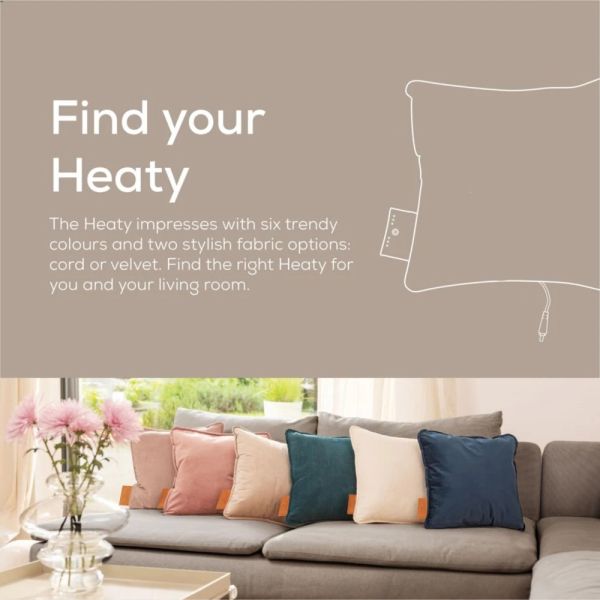 Термоподложка Beurer HK 77 Heaty cashmere-creme; lithium-ion battery; Soft velvet cushion cover machine-washable at 30°C; 3 temperature settings; Fast heating; BSS; 45(L)x45(W) cm