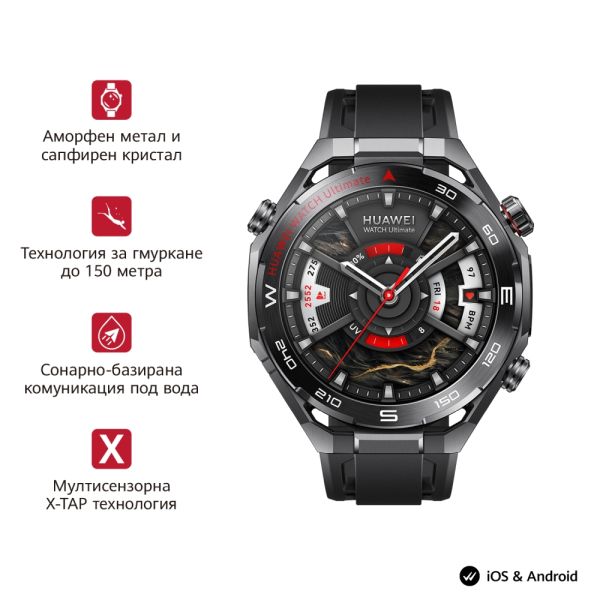 Часовник Huawei Watch Ultimate 2 March-B19 Black