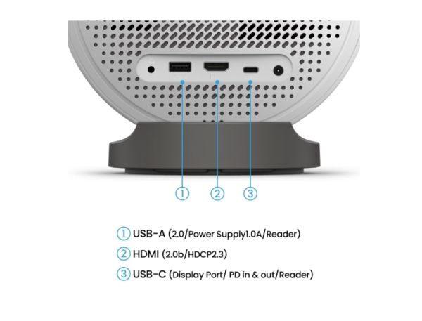 Мултимедиен проектор BenQ GV50 Laser Portable Projector, 1080p (1920x1080), 100K:1, 500 ANSI Lumens, 1.2X, Auto Keystone, HDMI (ARC 5.1 channel), USB-C (w/DP PD), USB, BT 5.0,  2x4W Speakers + 10W Woofer, Google TV, SmartRemote App, WiFi, 2.1kg, White