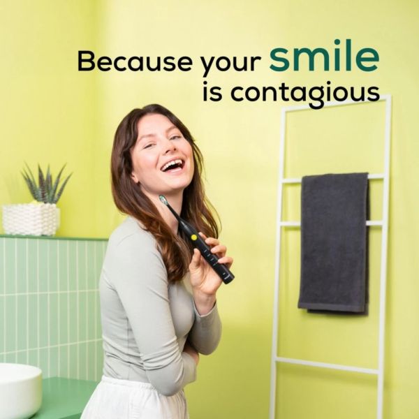 Електрическа четка за зъби Beurer SC 30 Jet Black, Electric Sonic Toothbrush, up to 80,000 mov/min, 4 cleaning programs: Clean, White, Polish, Gum Care, Int. 2-min. timer, Incl. 2 toothbrush heads and USB-C charging cable, 15 days of battery life