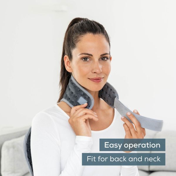 Термоподложка Beurer HK 64 Back & neck heat pad; Soft, cosy material; Automatic switch-off; BSS; Machine-washable at 30°C; Fast heating; 3 Illuminated temperature settings
