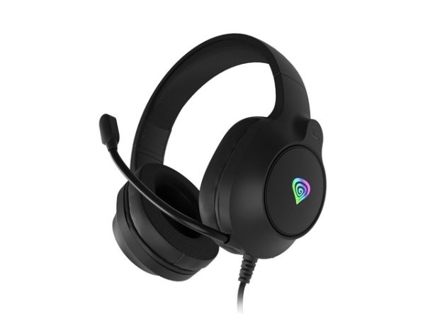 Слушалки Genesis Headset Neon 213 With Microphone RGB Illumination Black
