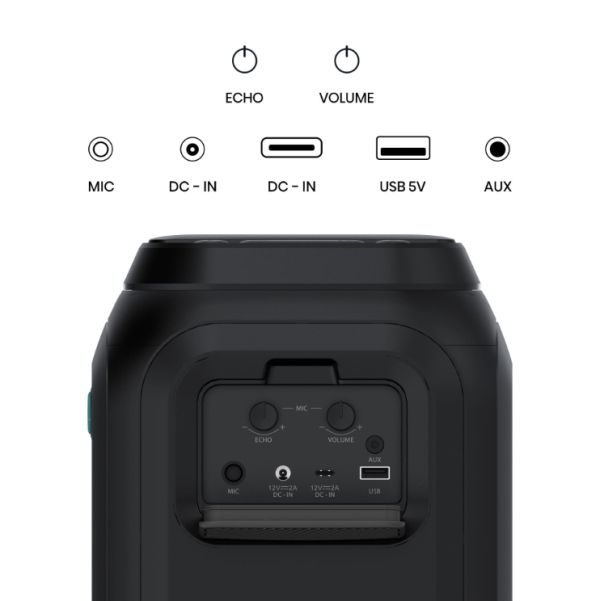 Аудио система Hisense Party speaker 2.0 Ch., 160W, BT, 12h play, Black