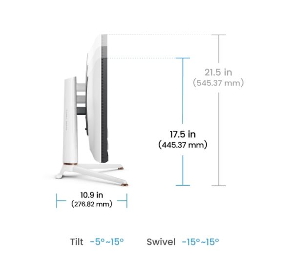 Монитор BenQ MOBIUZ EX271Q 27", IPS, 180Hz, 1ms, 2560x1440 2K QHD, HDR400, Gaming Monitor, Color Vibrance, Light Tuner, FreeSync Premium, KVM, Console Mode, B.I.+, LBL, 400 nits, 1000:1, HDMI, DP, USB C wDP alt. 65W PD, Speaker 2.5W x2,  6kg. WHITE