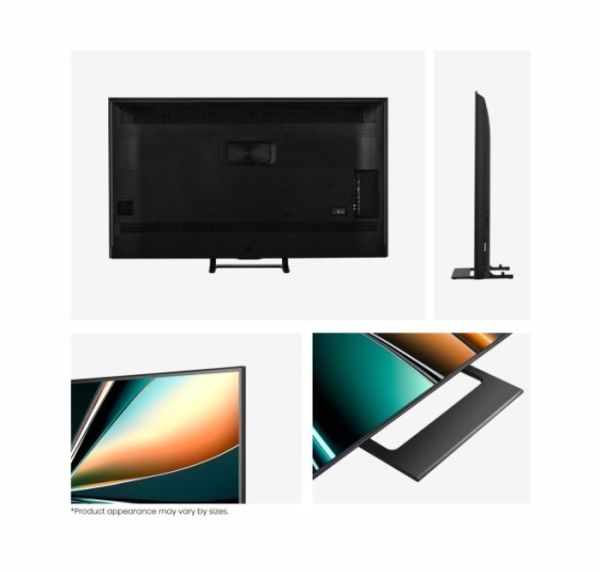 Телевизор Hisense 55" U7Q, 4K Ultra HD 3840x2160, ULED, FALD, Quantum Dot, 144Hz, IPS, HDR 10+, HLG, Dolby Vision IQ, Dolby Atmos, Smart TV, WiFi 5GHz, WiFi Direct, BT, Anyview Cast, 4xHDMI, 2xUSB, LAN, CI+, DVB-T2/C/S2, Black