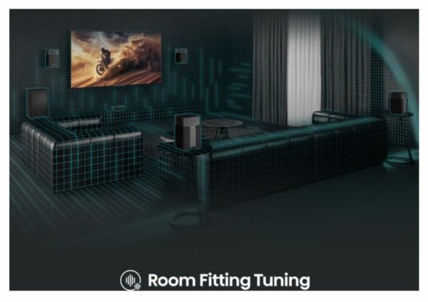 Аудио система Hisense HT Saturn, 4.1.2Ch Sound Bar with Wireless Subwoofer, 720W, Dolby Atmos, Tuned by Devialet , DTS:X,Quad Satellite Speakers , Black