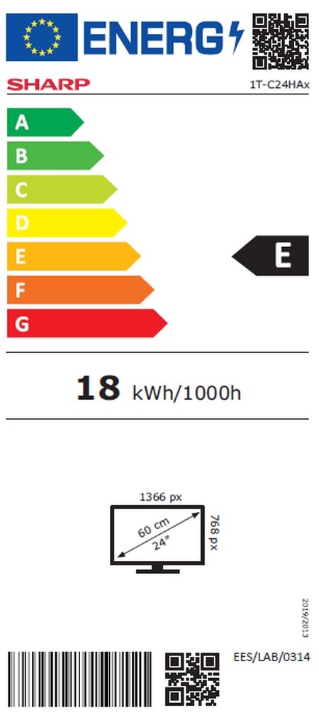 Телевизор Sharp 24HA1205E, 24" LED HD 1366x768 Frameless, 100 000:1, DVB-T/T2/C/S/S2, Active Motion 100, Speaker 2x3W, Dolby Digital, CI+, 3xHDMI (ARC/CEC), 2xUSB, LAN, Video/Audio input (3 x RCA), Hotel Mode, E, 2 pole Stand