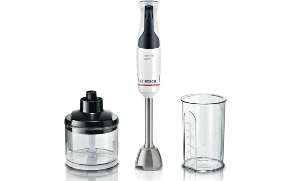 Пасатор Bosch MSM4W220, SER4, Blender, ErgoMaster, 600 W, Dynamic Speed Control, QuattroBlade System, Included Blender, Chopper & Measuring cup, White