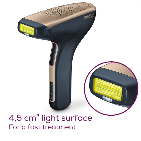 Фотоепилатор Beurer IPL 8800 Velvet Skin Pro Hair-remover, battery powered, Auto flash, 4.5 cm2, 1 attachment 2 cm2, 600 000 pulses, safe skin sensor, UV filter, 6 energy levels, black