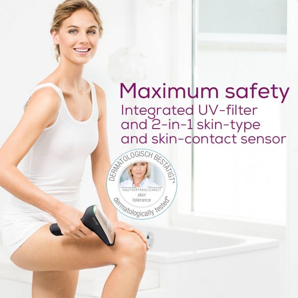 Фотоепилатор Beurer IPL 8800 Velvet Skin Pro Hair-remover, battery powered, Auto flash, 4.5 cm2, 1 attachment 2 cm2, 600 000 pulses, safe skin sensor, UV filter, 6 energy levels, black