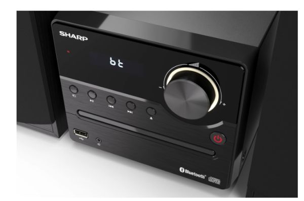 Аудио система Sharp Audio Systems XL-B512(BK), HI-FI MICRO SYSTEM, 45W total max power output, FM PLL tuner, Bluetooth v5.0, CD player, USB, 3.5mm Aux-in / line-in, wooden speaker, Black