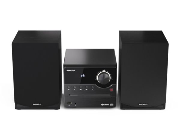 Аудио система Sharp Audio Systems XL-B512(BK), HI-FI MICRO SYSTEM, 45W total max power output, FM PLL tuner, Bluetooth v5.0, CD player, USB, 3.5mm Aux-in / line-in, wooden speaker, Black