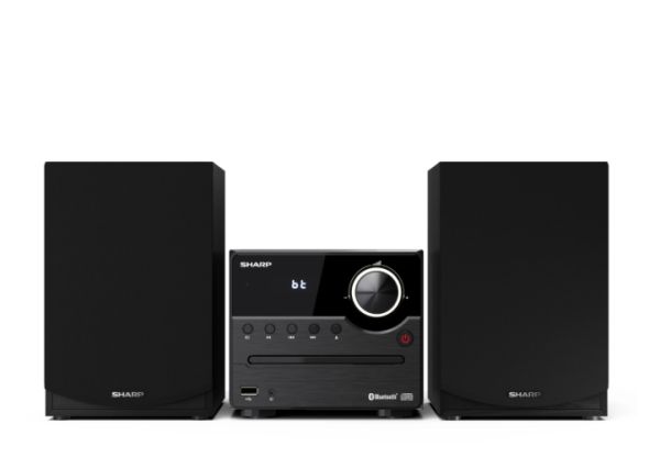 Аудио система Sharp Audio Systems XL-B512(BK), HI-FI MICRO SYSTEM, 45W total max power output, FM PLL tuner, Bluetooth v5.0, CD player, USB, 3.5mm Aux-in / line-in, wooden speaker, Black