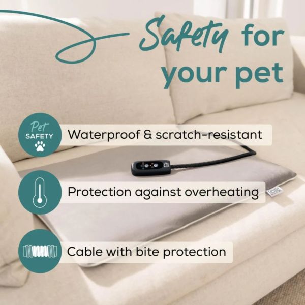 Термоподложка Beurer PP 220 Sammy Large heating mat for dogs and cats; Proven safety; Integrated bite protection on the power cable&protected heating element; Machine-washable cover and waterproof heating element
