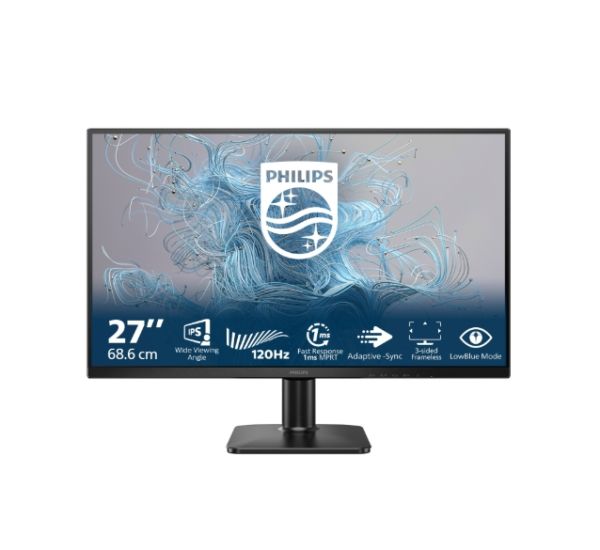 Монитор Philips 27E2N1110, 27" IPS WLED, 1920x1080@120Hz, 4ms GtG, 1ms MPRT, 300cd m/2, 1500:1, Mega Infinity DCR, Adaptive Sync, FlickerFree, LowBlue Mode, Tilt, D-SUB, HDMI
