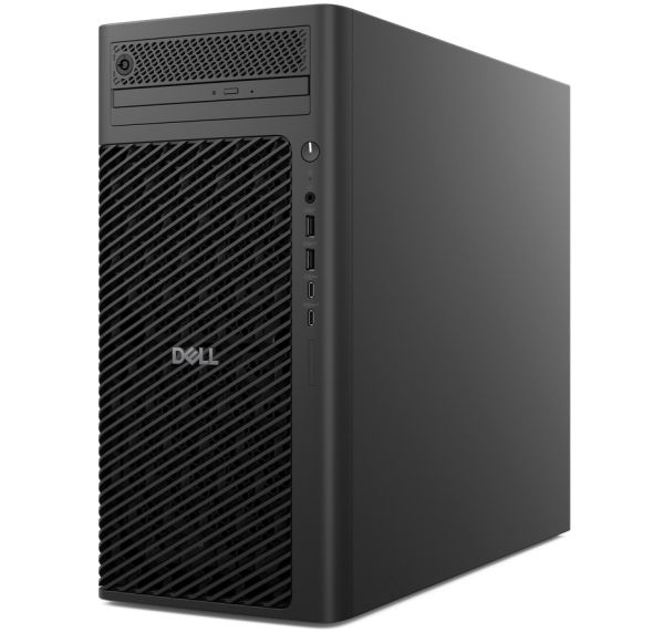 Работна станция Dell Pro Max Tower T2 FCT2250, Intel Core Ultra 7 265K (30 MB cache, 20 cores,  3.3 GHz to 5.5GHz), 32GB: 2 x 16 GB, DDR5, 5600 MT/s, 1TB SSD PCIe M.2, Integrated Graphics, Bulgarian Keyboard&Mouse, 1500W, Win 11Pro, 3Y PS