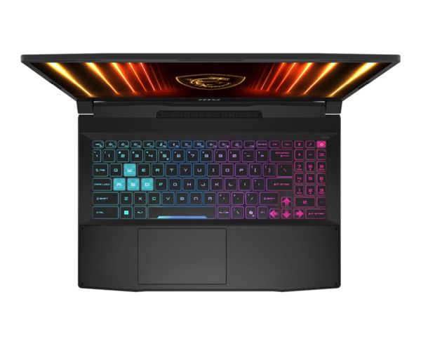 Лаптоп MSI Katana 15 HX B14WEK, i7-14650HX (16C/24T 8P+8E up to 5.2 GHz), NVIDIA GeForce RTX 5050 8GB GDDR7 440 AI TOPS, 15.6" QHD (2560x1440) 165Hz, IPS-Level, 16GB DDR5 2x8 5600MHz, 1TB SSD Gen4x4, Intel WiFi 6E, BT5.3, 4 Zone RGB Kbd, NO OS, 2.4kg