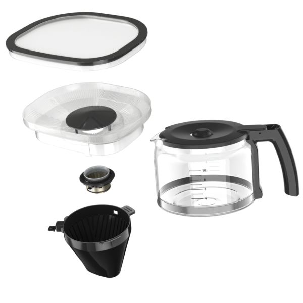 Кафемашина Krups KM832810 Grind & Brew, metalic grinder, 3 grinding settings, digital display, timer, 1.25L