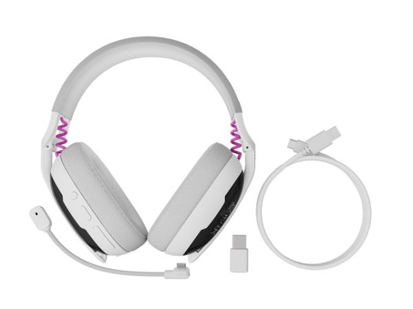 Слушалки Fury Gaming Headset, Fukiya F6, Wireless With Microphone, White