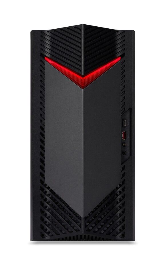 Настолен компютър Acer Nitro N50-656, Intel Core i5-14400F (up to 4.70GHz, 20MB), 32GB DDR5 5600MHz (2*16GB), 1TB SSD 1*M.2 free, GeForce RTX 5060 8GB GDDR7, No DVD, 3* USB 3.2, Type-C, 4*USB.2.0, Mic.&Audio jacks, RG-45, GLAN, Wi-Fi AX&BT 5.0, 500W, No O