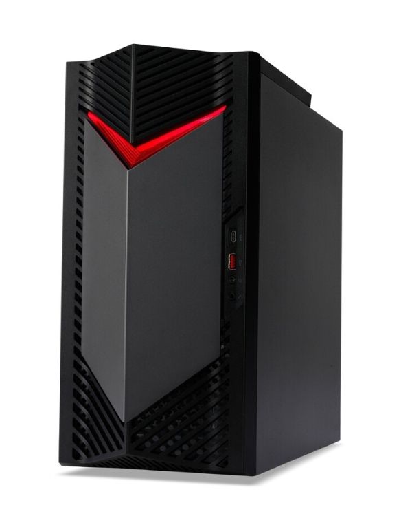 Настолен компютър Acer Nitro N50-656, Intel Core i5-14400F (up to 4.70GHz, 20MB), 32GB DDR5 5600MHz (2*16GB), 1TB SSD 1*M.2 free, GeForce RTX 5060 8GB GDDR7, No DVD, 3* USB 3.2, Type-C, 4*USB.2.0, Mic.&Audio jacks, RG-45, GLAN, Wi-Fi AX&BT 5.0, 500W, No O
