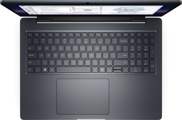 Лаптоп Dell Pro Max 16 Plus MB16250, Intel Ultra 7 265HX (13TOPS NPU, 20 cores, up to 5.30 GHz), 16.0" FHD+(1920x1200) VRR 120Hz, 500nits, 32GB: 2x16GB 6400 MTs DDR5, 1TB SSD, NVIDIA RTX PRO 1000 8GB GDDR7, 8MP HDR + IR Cam, and Mic, Wi-Fi 7, FPR, Backlit