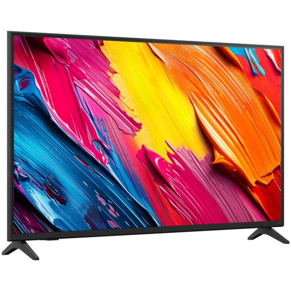 Телевизор LG 43QNED70A6A, 43" 4K QNED HDR Smart TV, 3840x2160, DVB-T2/C/S2, Alpha 7 AI Processor, HDR10 / HLG, webOS 25 ThinQ, VRR / ALLM / HGiG, 4K Upscaling, WiFi 5, Voice ID, Bluetooth 5.0, AirPlay 2, LAN, CI, HDMI, SPDIF, Google Cast, 2 pole Stand