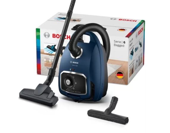 Прахосмукачка Bosch BGB6X300 Series 6, Vacuum cleaner with bag, 4l, Blue