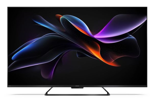 Телевизор Sharp 55HR7265E, 55" QLED  GOOGLE TV, 4K 144Hz Quantum Dot 3840x2160 Frameless, AQUOS AI, DVB-T/T2/C/S/S2, Active Motion 1400, HDR10, Dolby Atmos, Dolby Vision, DTS:X, Google Assistant, HDMI eARC, Mini Composite/CVBS + Audio input, USB, Wi-Fi, B