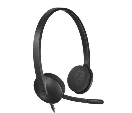 Слушалки Logitech H340 USB Computer Headset, Black