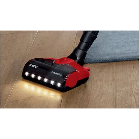 Прахосмукачка Bosch BBS711ANM, Cordless Handstick Vacuum Cleaner, Unlimited 7 ProAnimal, TurboSpin motor, 82 dB(A), 3.0 Ah battery, 18.0V, AllFloor ProAnimal Brush with LED, Red