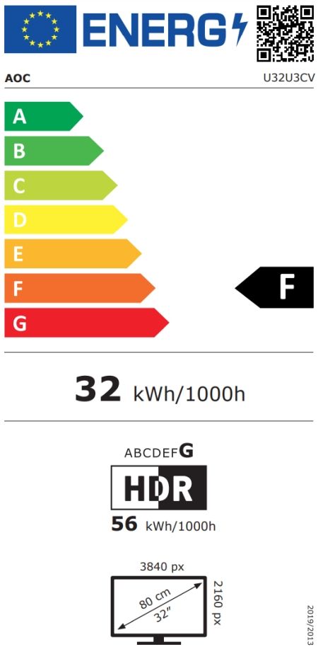 Монитор AOC U32U3CV, 31.5" Nano IPS WLED, 3840x2160@60Hz, 4ms GtG, 400cd m/2, 1000:1, 50M:1 DCR, Adaptive Sync, FlickerFree, Anti Blue Light, 3Wx2, Tilt, Height Adjust, Pivot, Swivel, 2xHDMI, DP, USB hub