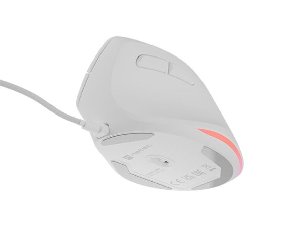 Мишка Natec Vertical Mouse Crake 2 Pro 12800DPI Optical White