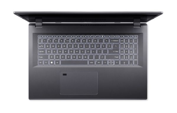 Лаптоп Acer Aspire 17, A17-51M-59K6, Intel Core 5 120U (up to 5.00GHz, 12MB), 17.3" FHD (1920x1080) IPS slim bezel LCD, 16GB DDR5 4600MHz, 512GB PCIe NVMe SSD, Intel UMA, FHD Cam,WiFi 6E, BT 5.1, Backlit Kbd, No OS, Steel Gray