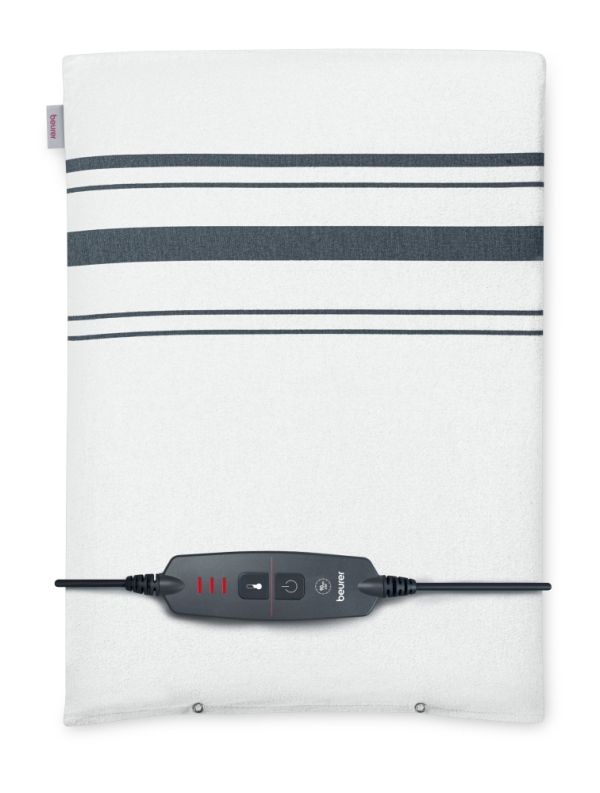 Термоподложка Beurer HK 26 Heat Pad; 3 Illuminated temperature settings; Auto switch-off after 90 min;Cotton cover washable on 40°; BSS;40(L)x30(W) cm; white-grey
